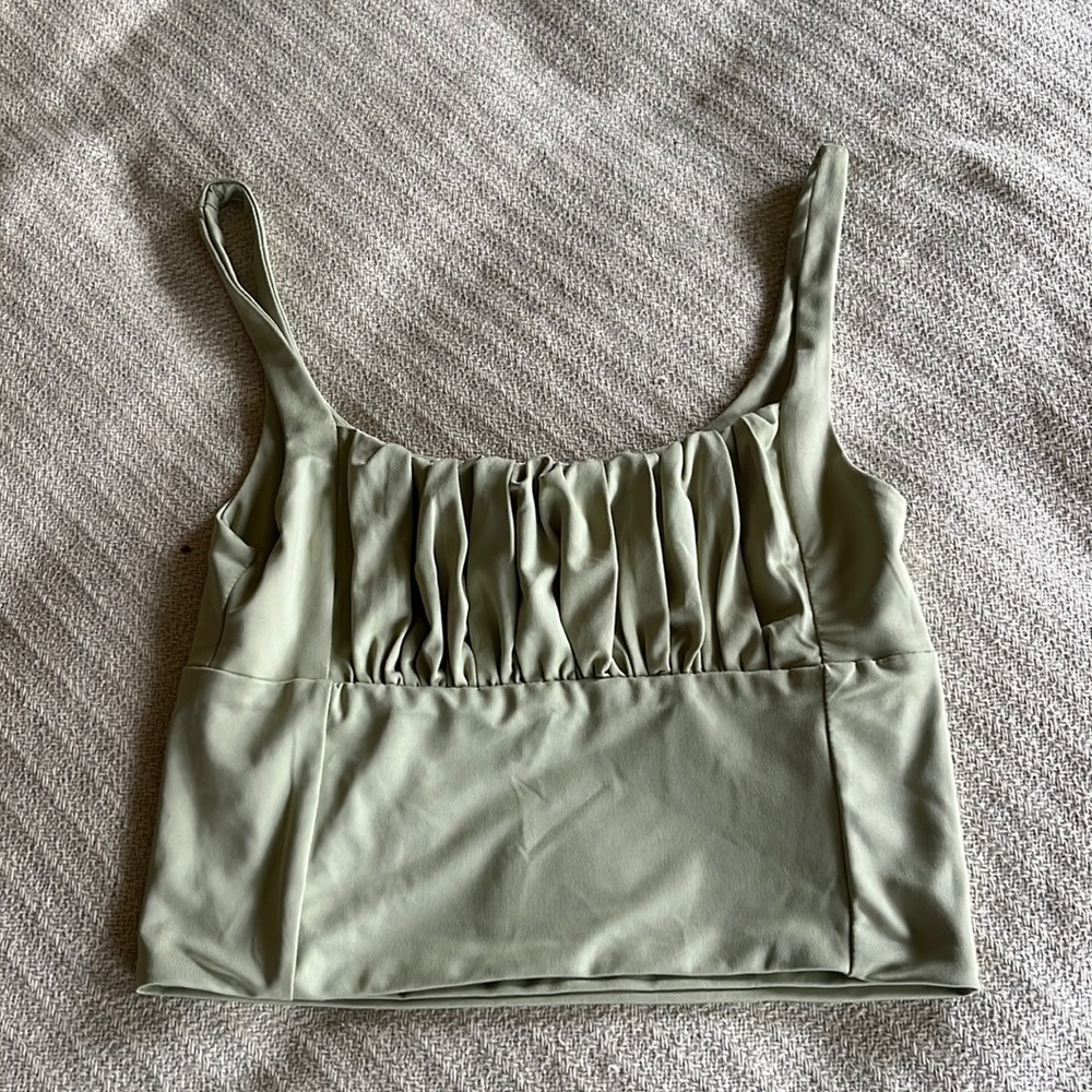 Cropped green top